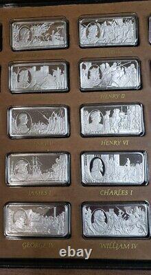 1000 Years Of British Monarchy Kings & Queens 50 Silver Art Bars