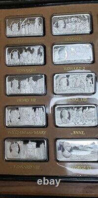 1000 Years Of British Monarchy Kings & Queens 50 Silver Art Bars