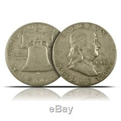 $100 Face Value Bag of 90% 1948-1963 Junk Silver Franklin 50c Half Dollars