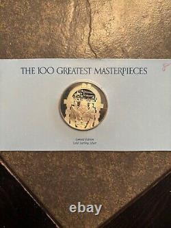 100 Greatest Masterpieces Book of Kells Franklin Mint Solid Sterling Silver Coin