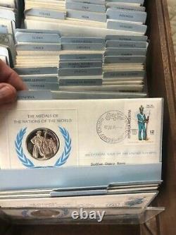 101 Sterling Silver Proof Medals of the Nations of the World case United Nations