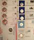 10 Silver Rounds 8 Oz Sterling. 8 Oz Each First Day Covers Franklin Mint