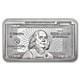 10 Oz Silver Bar Ben Franklin $100 Bill Design