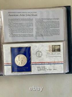 11 1971 Sterling Silver Franklin Mint Medallic First Day Covers & Medals