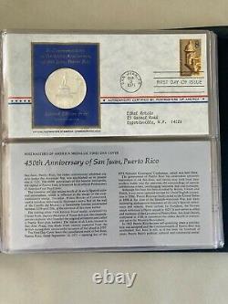 11 1971 Sterling Silver Franklin Mint Medallic First Day Covers & Medals