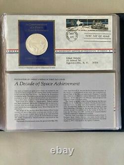 11 1971 Sterling Silver Franklin Mint Medallic First Day Covers & Medals