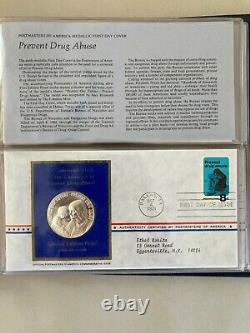 11 1971 Sterling Silver Franklin Mint Medallic First Day Covers & Medals