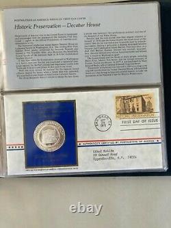 11 1971 Sterling Silver Franklin Mint Medallic First Day Covers & Medals