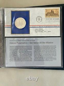 11 1971 Sterling Silver Franklin Mint Medallic First Day Covers & Medals