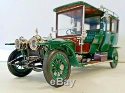 124 Franklin Mint Green 1907 Rolls Royce Silver Ghost Open Drive Limousine Box