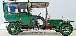 124 Franklin Mint Green 1907 Rolls Royce Silver Ghost Open Drive Limousine Box