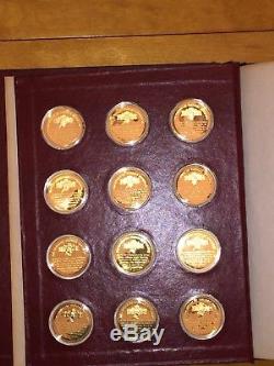 12 Coin Set The Genius Of Thomas Jefferson Sterling Proof Set Franklin Mint 1976
