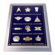 12 Franklin Mint Star Trek Insignias 1st Series Sterling Silver With Display Case