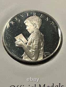 12-Franklin Mint/Norman Rockwell/Boy Scouts Medals/Sterling Silver #31AHC