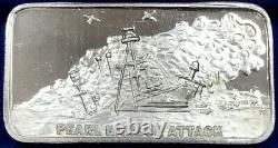 (12) Silver History Of World War II Pacific Theatre 15.88 Oz Collectible Bar Set