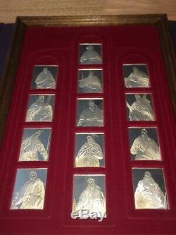 13 Franklin MInt EL GRECO APOSTLES. 999 FIne SIlver Bar Ingot 1st Ed Proof COA