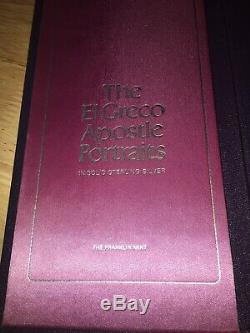 13 Franklin MInt EL GRECO APOSTLES. 999 FIne SIlver Bar Ingot 1st Ed Proof COA