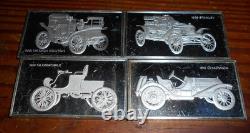 14 Vintage Franklin Mint Sterling Silver Bars/Ingots with Cars, 14,000 Grains 925