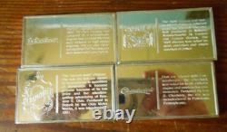 14 Vintage Franklin Mint Sterling Silver Bars/Ingots with Cars, 14,000 Grains 925