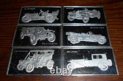 14 Vintage Franklin Mint Sterling Silver Bars/Ingots with Cars, 14,000 Grains 925