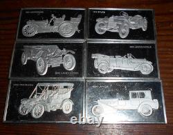 14 Vintage Franklin Mint Sterling Silver Bars/Ingots with Cars, 14,000 Grains 925