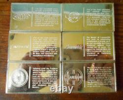 14 Vintage Franklin Mint Sterling Silver Bars/Ingots with Cars, 14,000 Grains 925