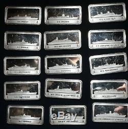 15 Franklin Mint 1000 Grain Sterling Cruise Ship Bars Lot 080841