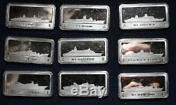 15 Franklin Mint 1000 Grain Sterling Cruise Ship Bars Lot 080841