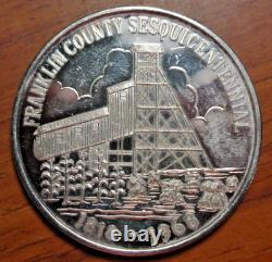 1818- 1968 Franklin County Illinois TONED 1oz 999 FINE Silver round C5422