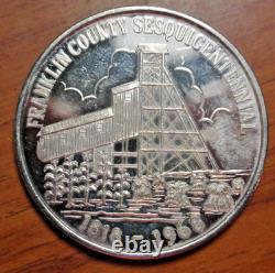 1818- 1968 Franklin County Illinois TONED 1oz 999 FINE Silver round C5422