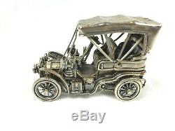 1903 Fiat Sterling Silver Miniature Car Franklin Mint 143 Scale 171 Grams WithBox