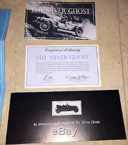 1907 Original The Silver Ghost Franklin Mint 124 Scale Silver & Green Diecast