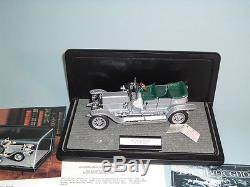 1907 Rolls-royce Silver Ghost Franklin Mint 124 Diecast With Display Case