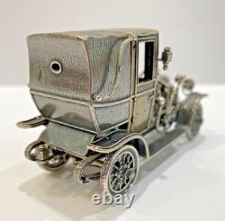 1910 Renault Marne Taxi in Sterling Silver Die Cast Model Car By Franklin Mint 1910 Renault Marne Taxi in Sterling Silver Die Cast Model Car By Franklin Mint