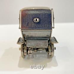 1910 Renault Marne Taxi in Sterling Silver Die Cast Model Car By Franklin Mint