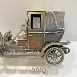 1910 Renault Marne Taxi in Sterling Silver Die Cast Model Car By Franklin Mint