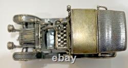 1910 Renault Marne Taxi in Sterling Silver Die Cast Model Car By Franklin Mint