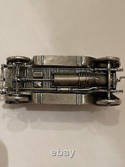 1911 Renault Taxi, Sterling Silver Vintage Franklin Mint, Silver Car Miniatures