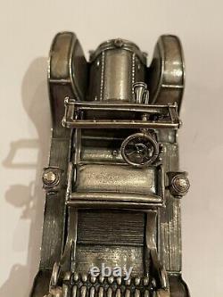 1911 Renault Taxi, Sterling Silver Vintage Franklin Mint, Silver Car Miniatures