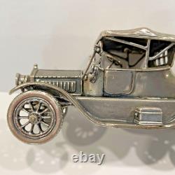 1913 Cadillac Coupe Die Cast Model Car in Sterling Silver by Franklin Mint