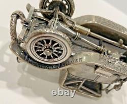1913 Cadillac Coupe Die Cast Model Car in Sterling Silver by Franklin Mint