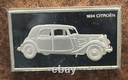 1934 CITROEN & LAGONDA Centennial Car Ingot Collection 1000 Gr Sterling Franklin