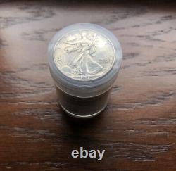 1948-1963 Silver Franklin/ Walking Liberty Half Dollar Roll. 20 Coin Lot