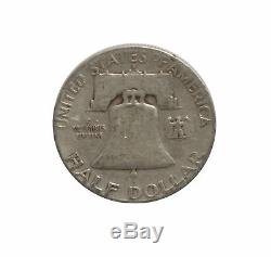 1949-S Franklin Half Dollars $10 FV Roll of 20 Average Circ