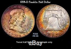 1950 Franklin Mint Proof set Lot of (5) Beautiful Premium True color Toned 42010