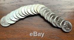 1951-1963 Silver Franklin Half Dollar Bu Roll! Choice Unc 20 Coin Roll