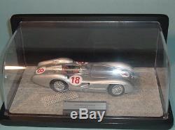 1954 Mercedes-benz W-196 Silver Race Car Franklin Mint 124 With Display Case