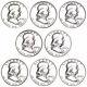1956-1963 90% Silver Franklin Proof Half Dollar 50c 8 Coins