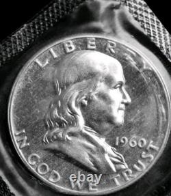 1960 Silver Proof Ben Franklin Half Dollar in Original Mint Cello Lot Of 100