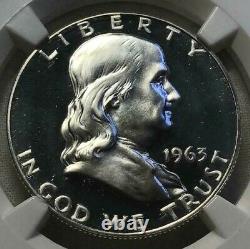 1963 NGC PF67 Ultra Cameo Silver Proof Franklin Half Dollar Extreme Grade 50c